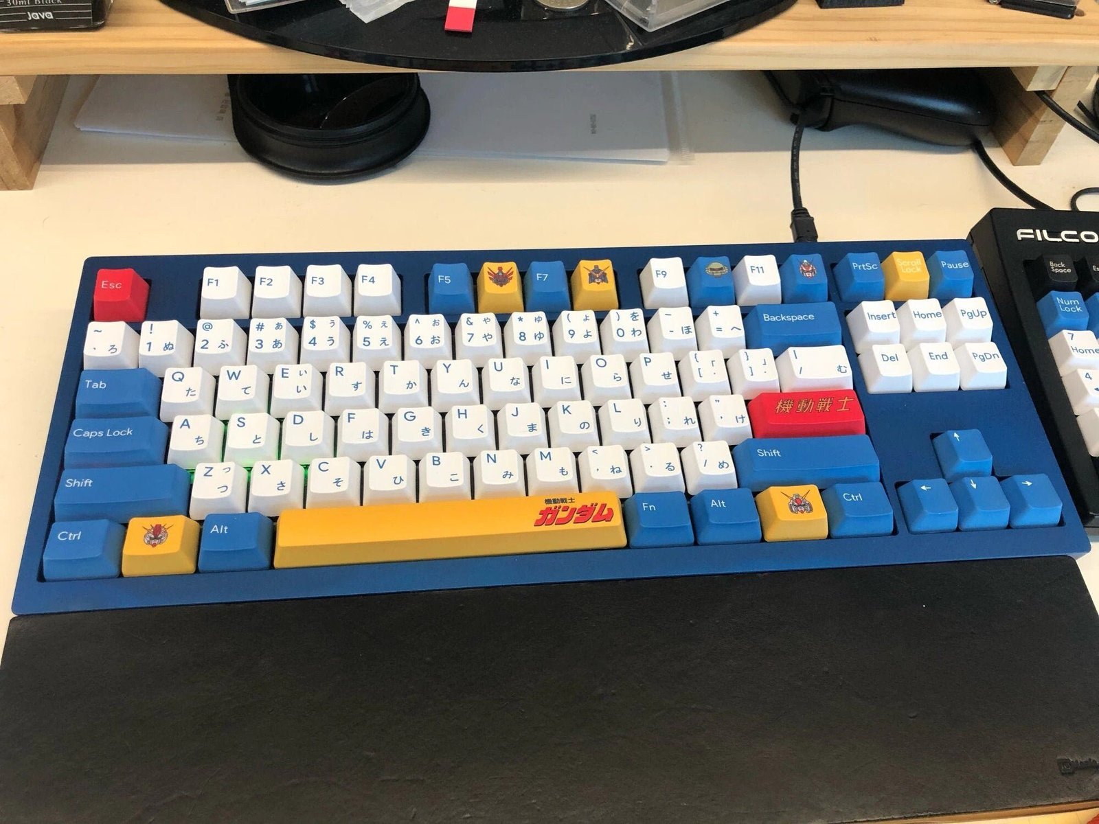 Mobile Suit Gundam Keycaps Set Mecha Blue Yellow Japanese Keysium