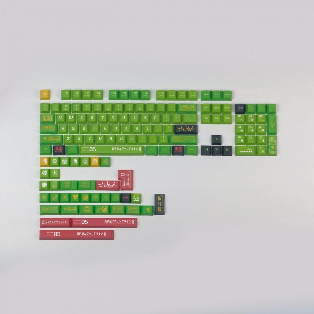 EVA Unit 05 Evangelion Keycaps Set Anime Mari Makinami - Keysium