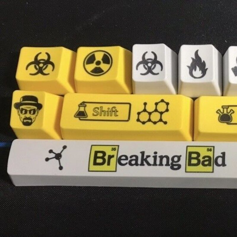 Breaking Bad Keycaps Set Heisenberg Walter Yellow White Keysium