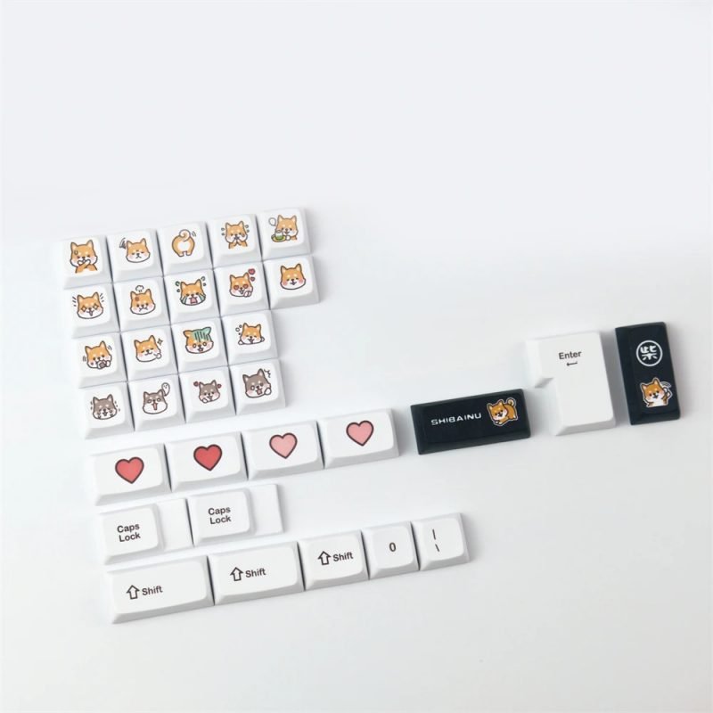 Cute Shiba Inu Dog Keycaps Set