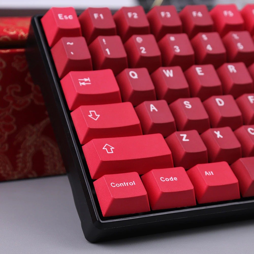 Red Keycaps with Jamon and Spanish Food Design