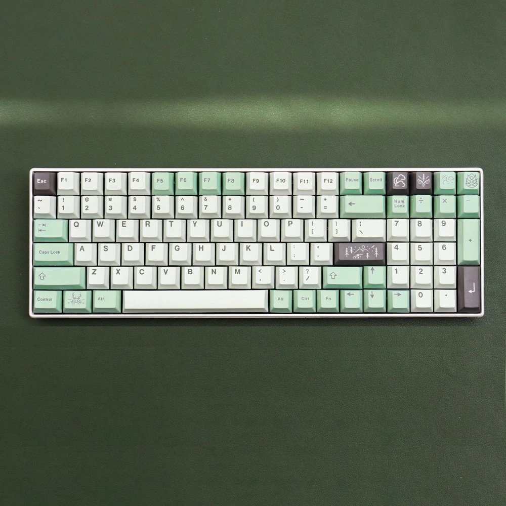 November Fog Keycaps Set – Perfect for Pastel Green and Ivory Color Fans