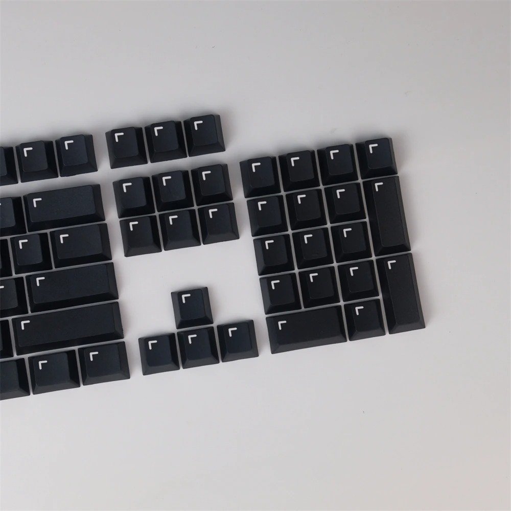 Black GMK Clone Pixel Keycap Set for Touch Typing Enthusiasts