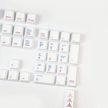Minimalist AutoCAD Keycaps Set White Kawaii Engineer - Keysium