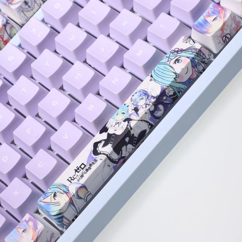 ReZero Rem Keycaps Set – Perfect for Cute Anime Girl and Manga Fans